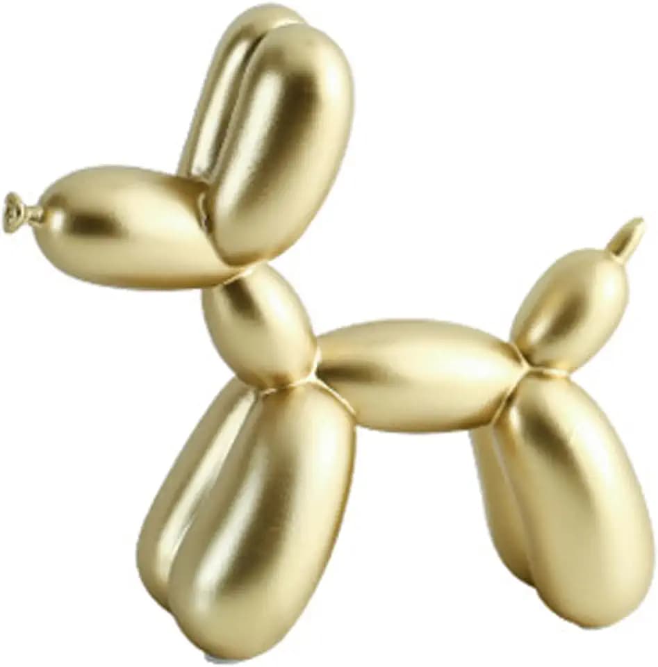Ballonhund Statue,Tierstatuen,Deko Wohnzimmer,Home Store Dekoration, Modern Abstract Kunst Skulpturen Deko, Bürodekorationen,Polyresin, Geschenk（Gold）