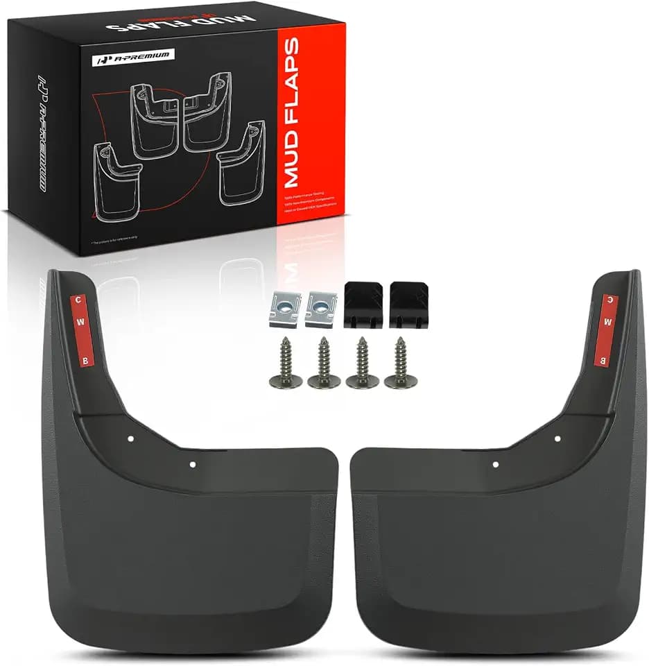 A-Premium Mud Flaps Compatible with Silverado 1500 2019-2024 Pickup