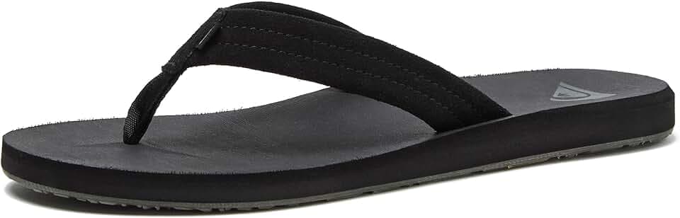 Quiksilver Carver Suede Flip Flops for Men, Arch Support Athletic Mens Sandals, Thong Mens Slides