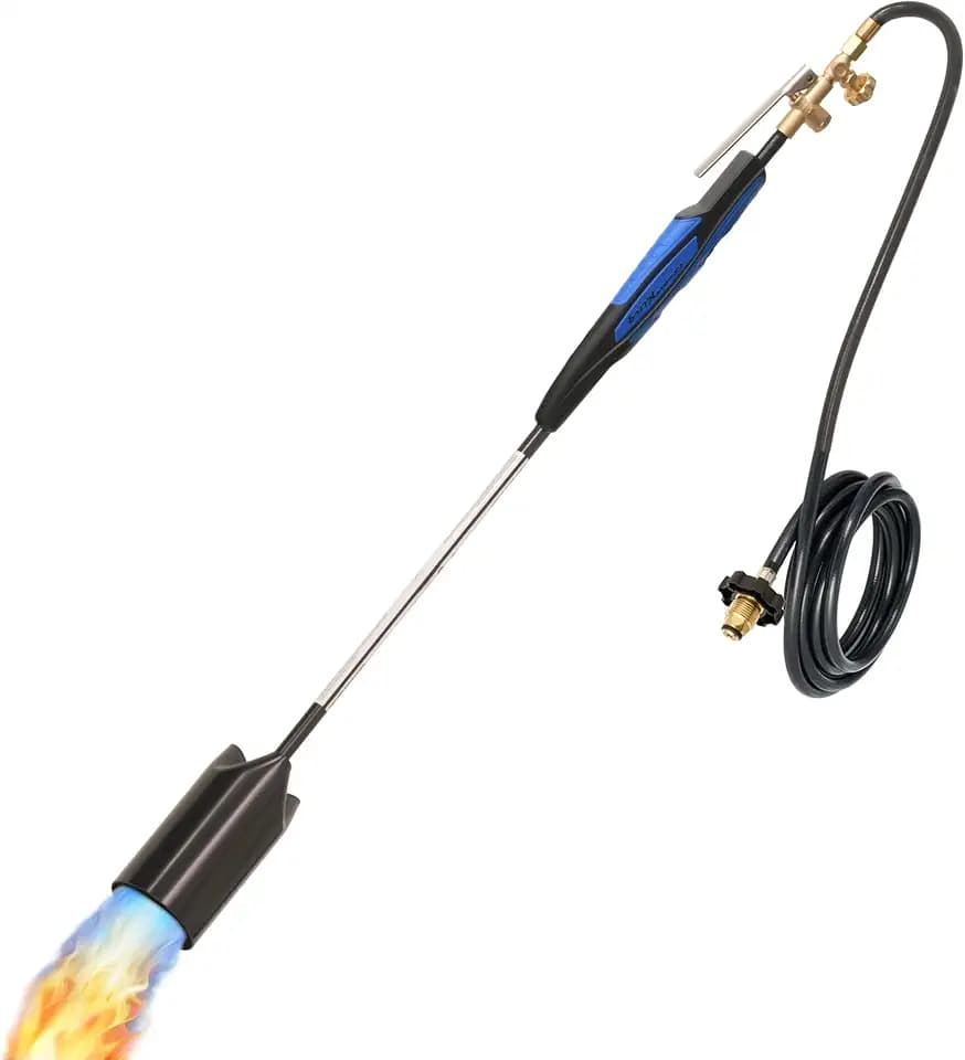 Flame King Propane Torch Kit Heavy Duty Weed Burner 500,000 BTU with 10-FT Hose, 39 inches Long for Weed Burning, Melting Ice and Snow, and Roofing