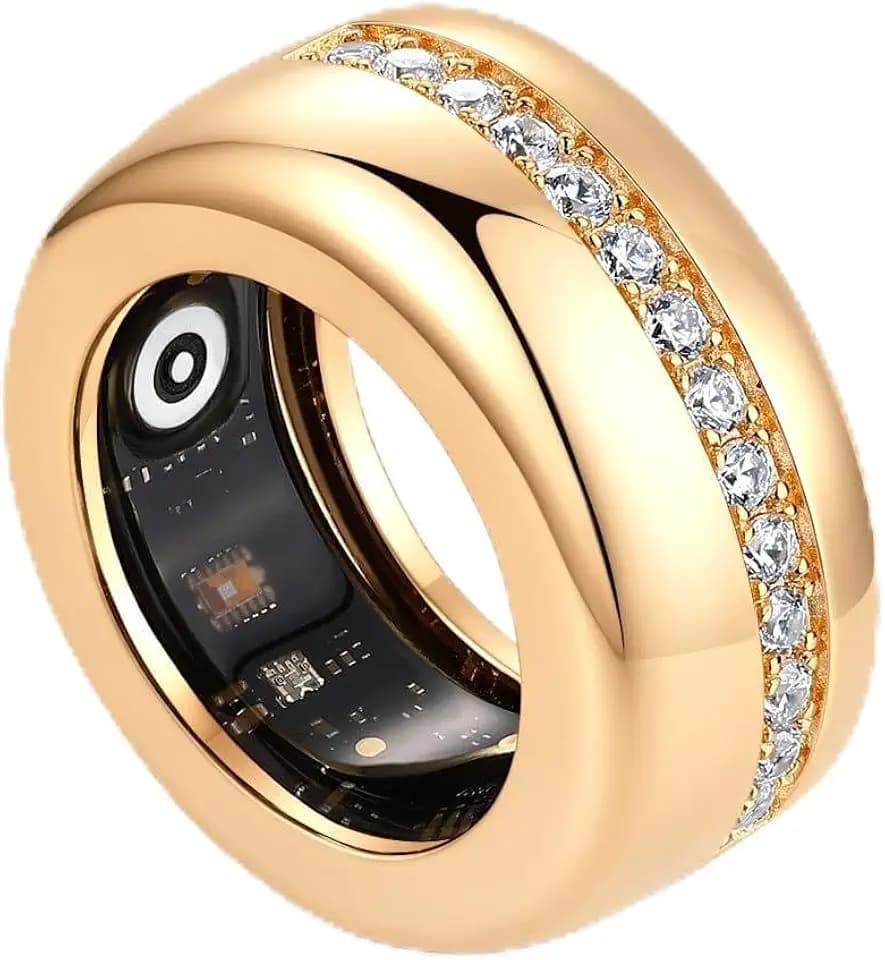 PAVOI 14K Gold Plated CZ Smart Ring Cover Compatible with Oura Ring Gen 4