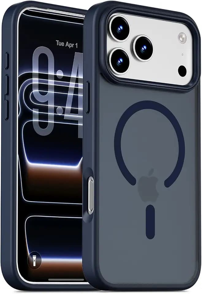 Magnetic for iPhone 17 Pro Max Case, Translucent Matte, Blue
