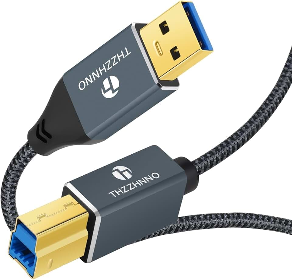 USB 3.0 A auf USB B Kabel 2M, 5Gbps Typ A auf Typ B Druckerkabel Kompatibel mit Dockingstation, Externe Festplatten Treiber, Scanner, Drucker