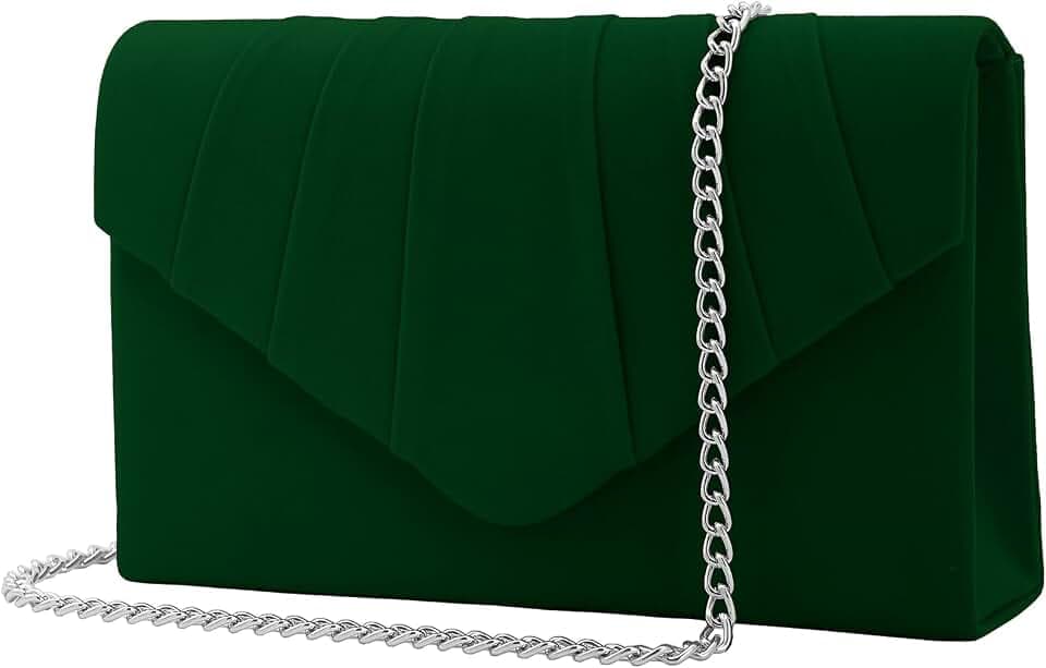 Ladies Pleated Suede velvet Clutch Bag Handbag Bridal Evening Prom Party