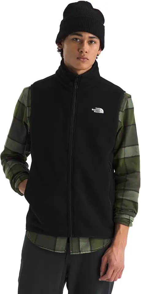 THE NORTH FACE Men's Glacier Fleece Vest | Zippered Hand Pockets & Stretch Binding on the Collar, Armhole & Hem