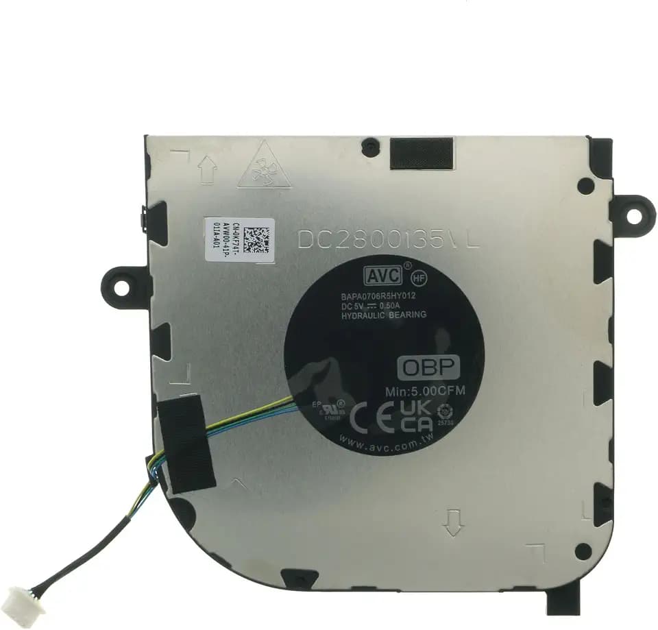 CPU Cooling Fan Replacement for Dell Latitude 14 5440 / Precision 3480, EG50060S1-C650-S9A 0KF74T DC2800135SL or BAPA0706R5HY012 DC2800135VL, DC 5V 0.35A/0.5A 4-Pin