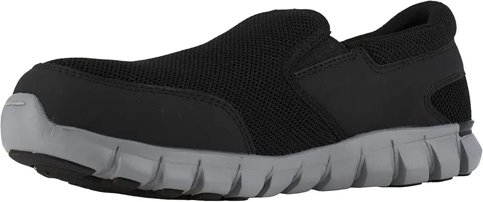 Reebok Work Men's Sublite Cushion Electrical Alloy Toe Work Safety Shoes Casual - Black