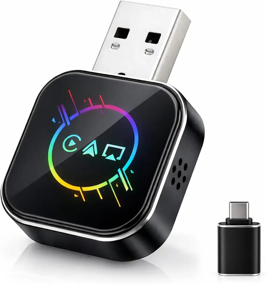 ELECROW 4 in 1 Wireless CarPlay Adapter for iPhone＆Android