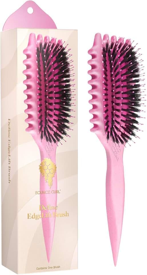Bounce Curl Define EdgeLift Brush, 5-in-1 Styling Tool, Defined Curls -Pink