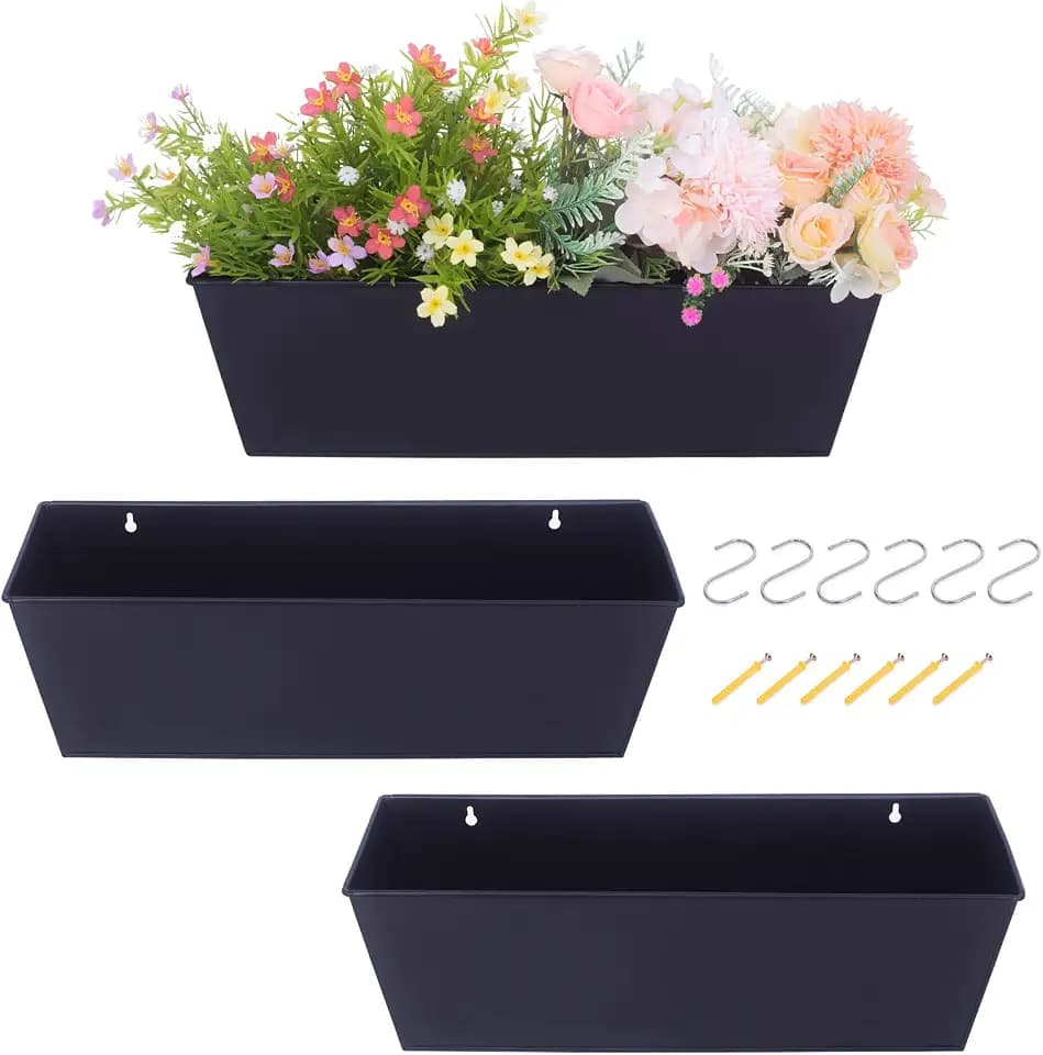 16 Inch Wall Hanging Planters for Outdoor Plants 3PCS