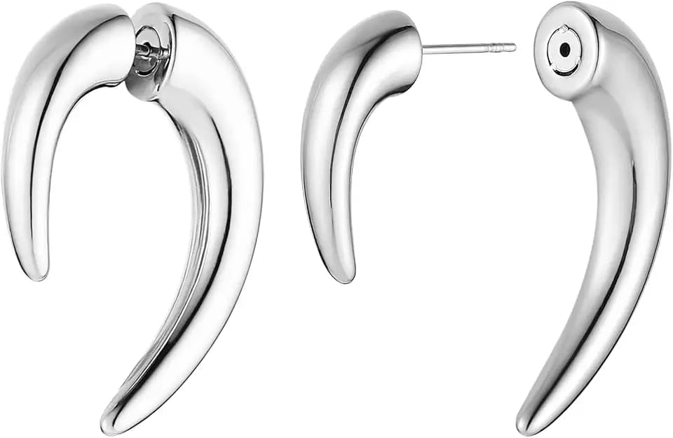 HZMAN Stainless Steel Dragon Claw Stud Earrings for Men Women