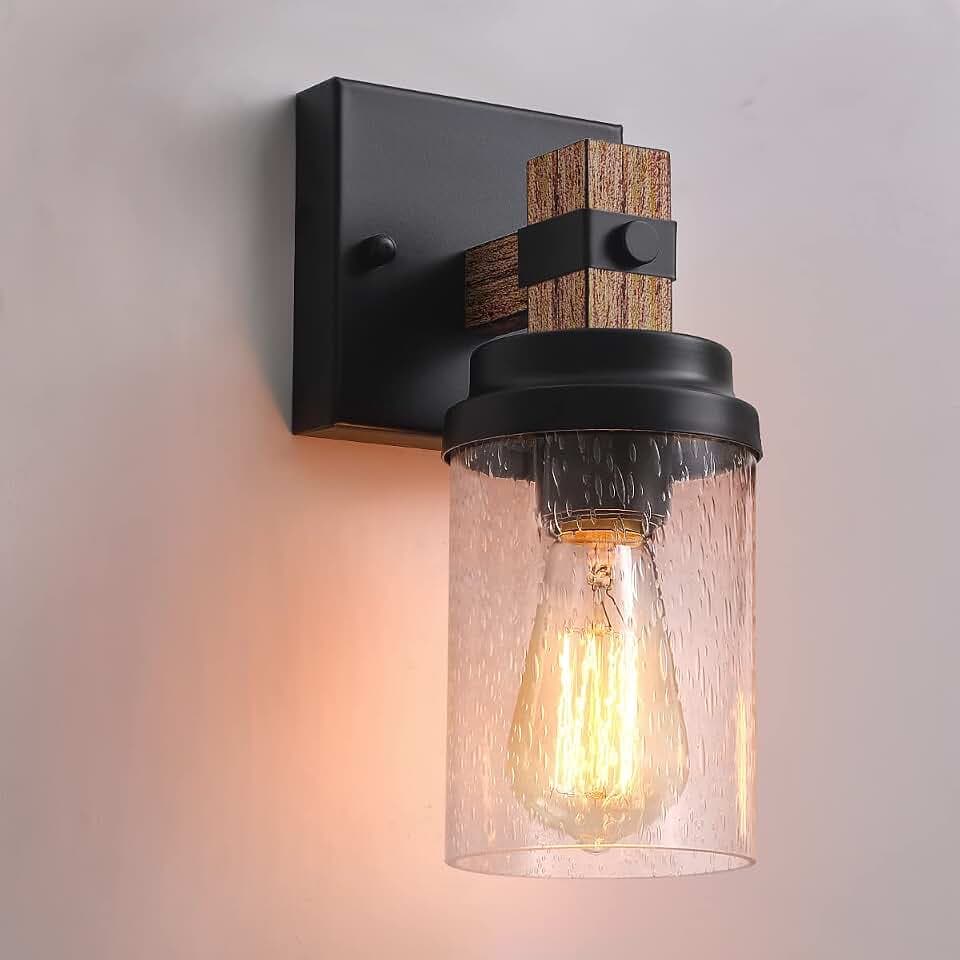 1-Light Farmhouse Hardwired Wall Sconces Bathroom Vanity Light Fixtures