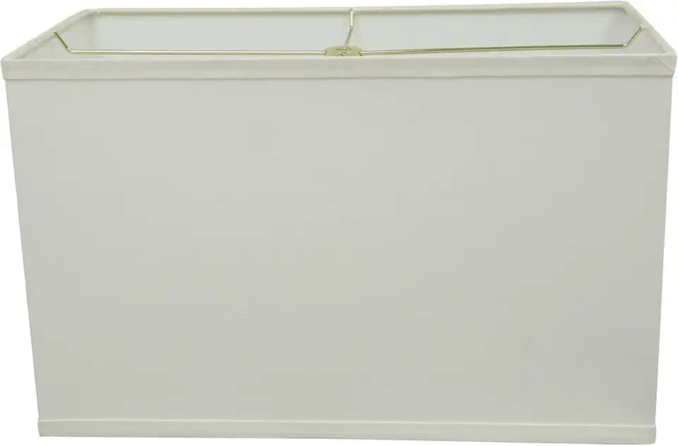 Aspen Creative 36005, Transitional Rectangular Hardback Shaped Spider Construction Lamp Shade in White, 8" + 16" wide (8" + 16") x (8" + 16") x 10"