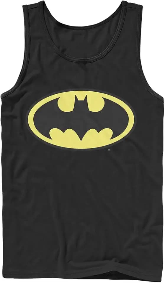 DC Comics Men's Batman Basic Logo- Tank T-Shirt