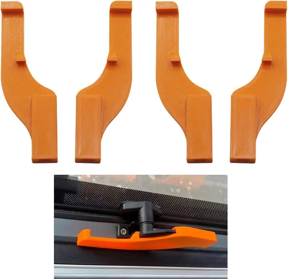 Fenstersicherung Wohnmobil, Wohnmobil Fensterschloss Ohne Bohren, PET Sicherheitsschlösser Als Ersatz Für Fensterriegel, Einbruchschutz Für Camper Und Caravan (6, orange)