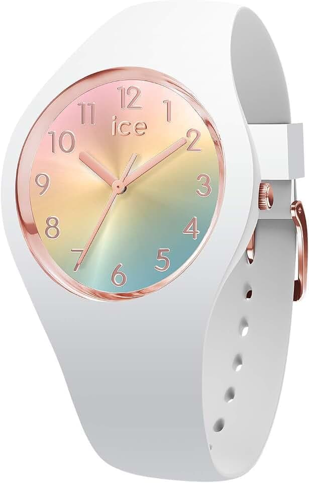 Ice-Watch - ICE sunset Rainbow - Weiße Damenuhr mit Silikonarmband - 015743 (Small)