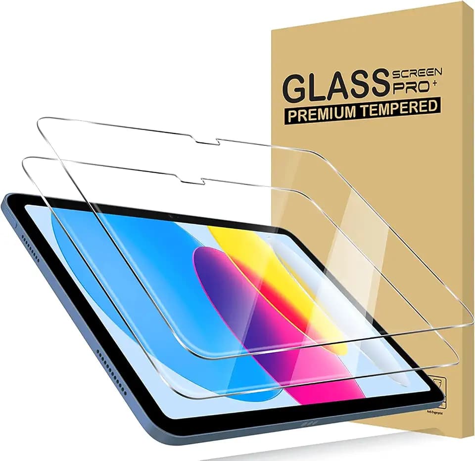 KIQ 2 Pack Tempered Glass Screen Protector Compatible with iPad 11 inch 11th generation A16 2025 / iPad 10.9 inch 10th generation 2022