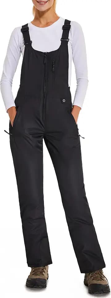 Damen Skihose Schneehose Wasserdicht Gefüttert Latzhose