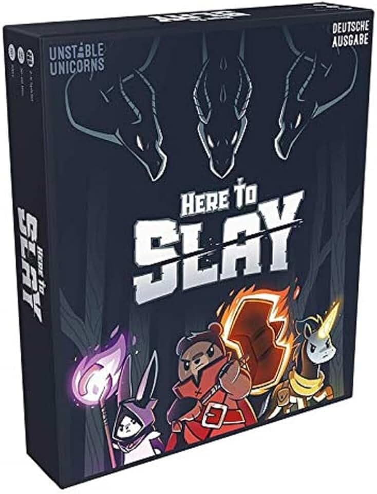 Unstable Games, Here to slay, Grundspiel, Familienspiel, Kartenspiel, 2-6 Spieler, Ab 10+ Jahren, 30-60 Minuten, Deutsch, Mehrfarbig, Bunt