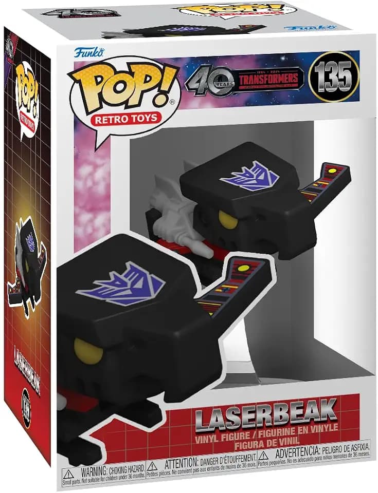 Funko Pop! Retro Toys: Transformers G1- Laserbeak - 1/6 Quote Für Seltene Chase-Variante - Transformers Classic - Vinyl-Sammelfigur - Geschenkidee - Offizielle Handelswaren - TV Fans