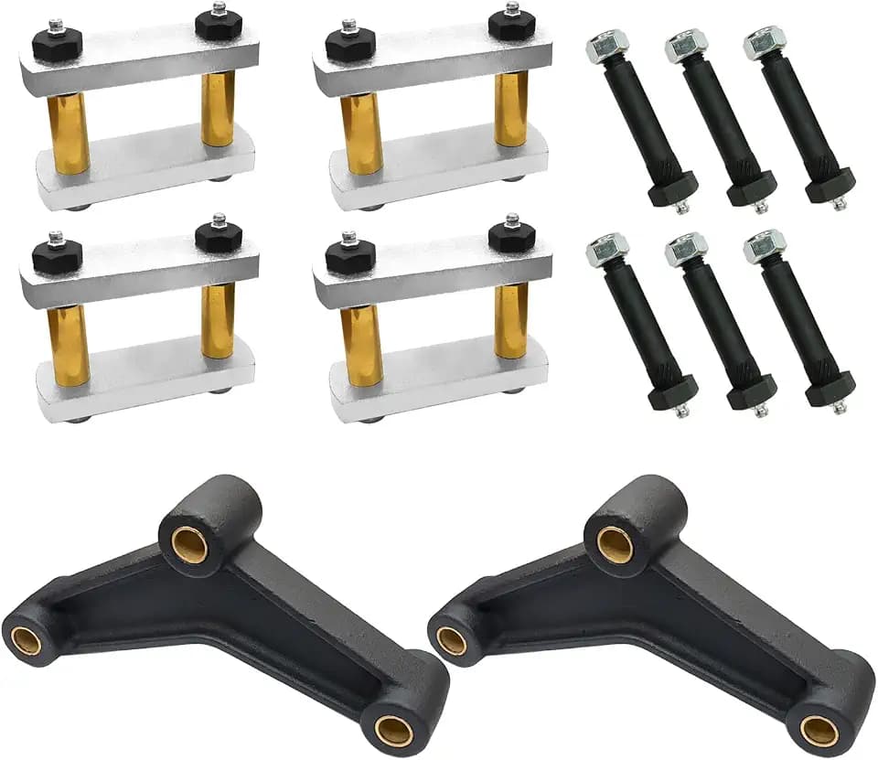 Heavy Duty Greaseable Tandem Trailer Axle Shackle Kit 3.125" Shackles Tandem Axle for Double Eye Springs