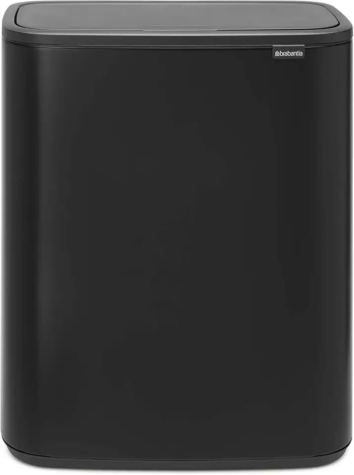 Brabantia Bo Touch Bin Küchenmülleimer, Matt Black, 2 x 30 l Eimer