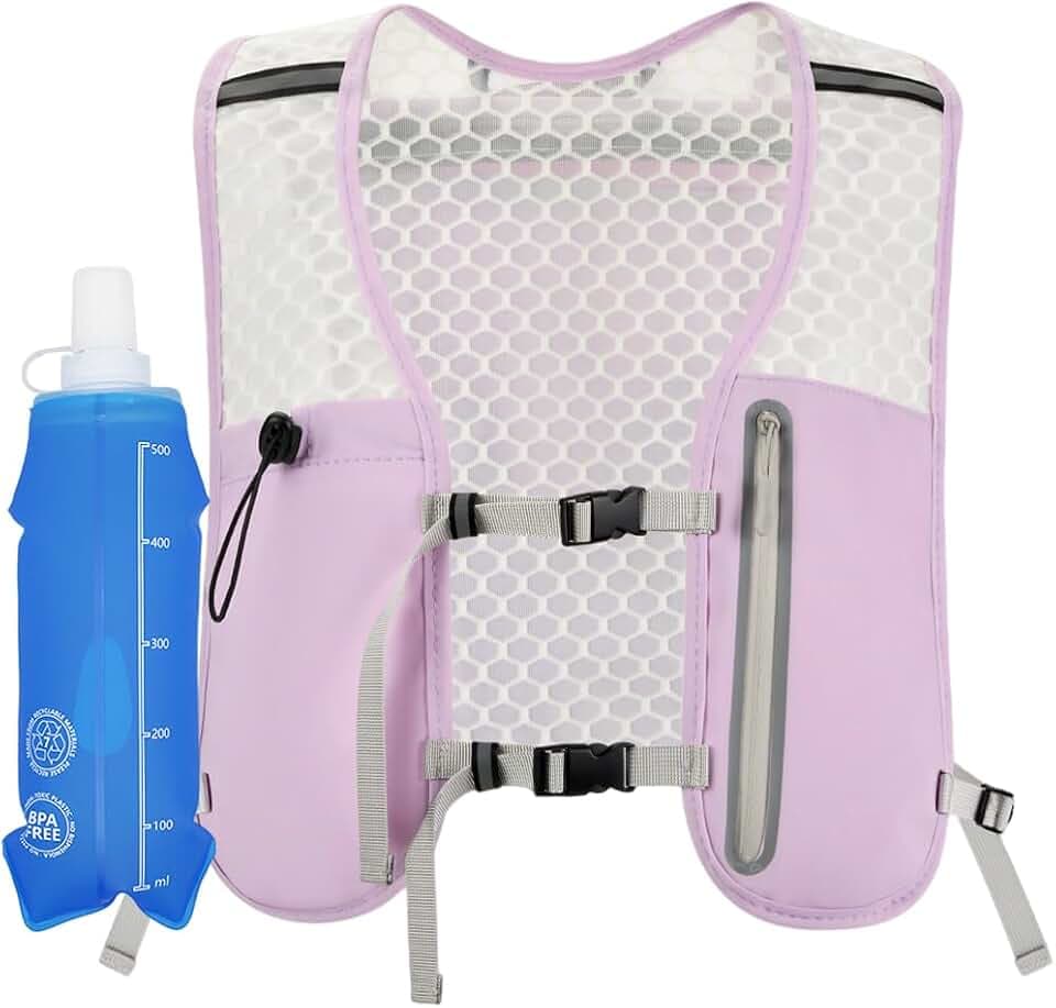 Running Vest for Women Men Hydration Backpack with 500ml Soft Flask Lightweight Water Pack