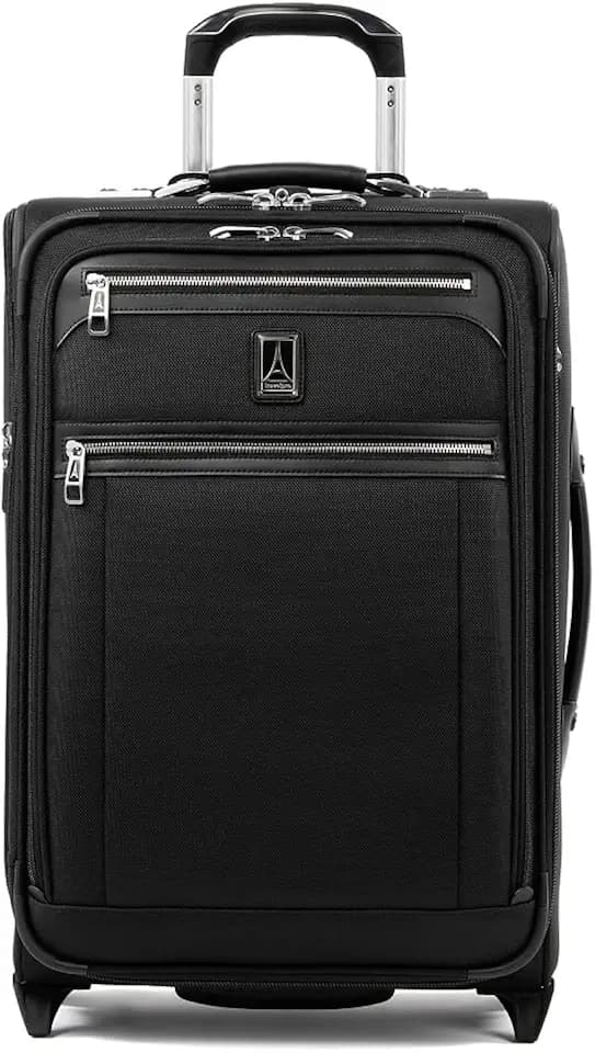 Travelpro Platinum Elite Carry-On Luggage Upright, Black, 22-Inch