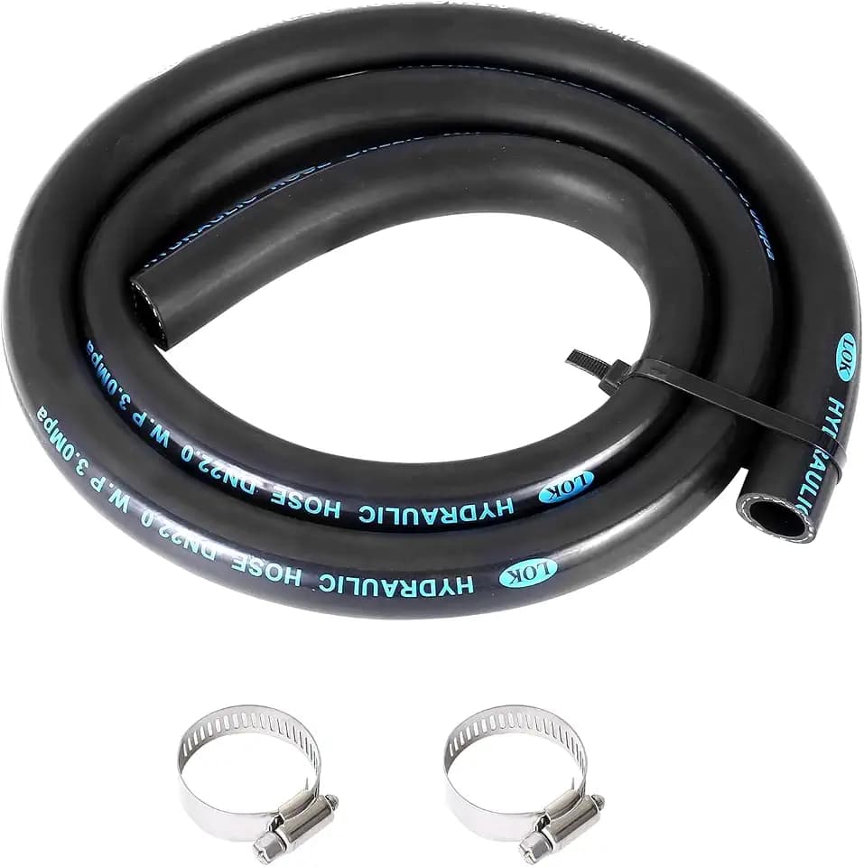 6 Ft Dishwasher Drain Hose, 7/8 Inch Rubber Discharge Hose with 2 Clamps