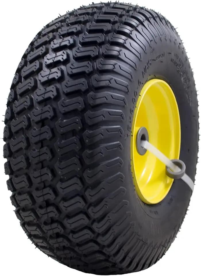 MARASTAR 21426 15x6.00-6 Tire and Wheel Assembly, Replacement Riding Lawn Mower Front Tire Compatible with 100 and 300 Series John Deere Riding Mowers