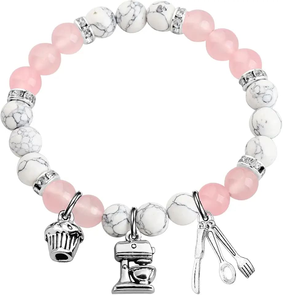 UJIMS Baker lover Gift Baker Bracelet Pastry Chef Jewelry for Her Culinary Student Gifts Pastry Chef Bracelet Baking Jewelry