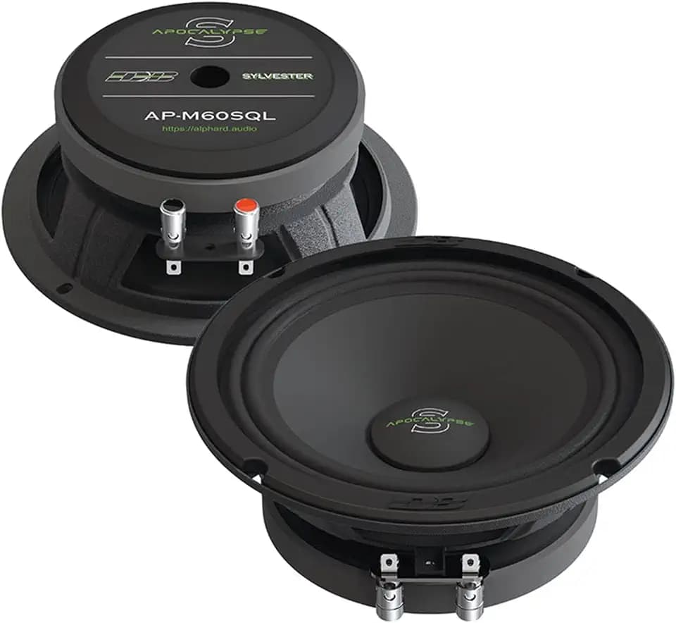 Deaf Bonce 6.5" 300W 4 Ohm Midrange Speakers Pair of Apocalypse Black AP-M60SQL
