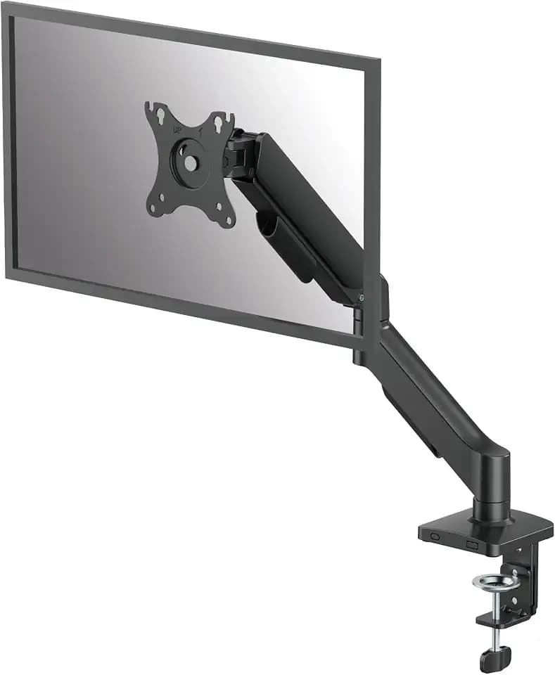ED-X Plus Gaming Single Gas Spring Monitor Arm Supports up to 32" Screens Weighing 4.4-19.84 lbs, Height Adjusting, Tilt, Swivel, Rotate, VESA 75/100, Clamp or Grommet Mount, Cable Management