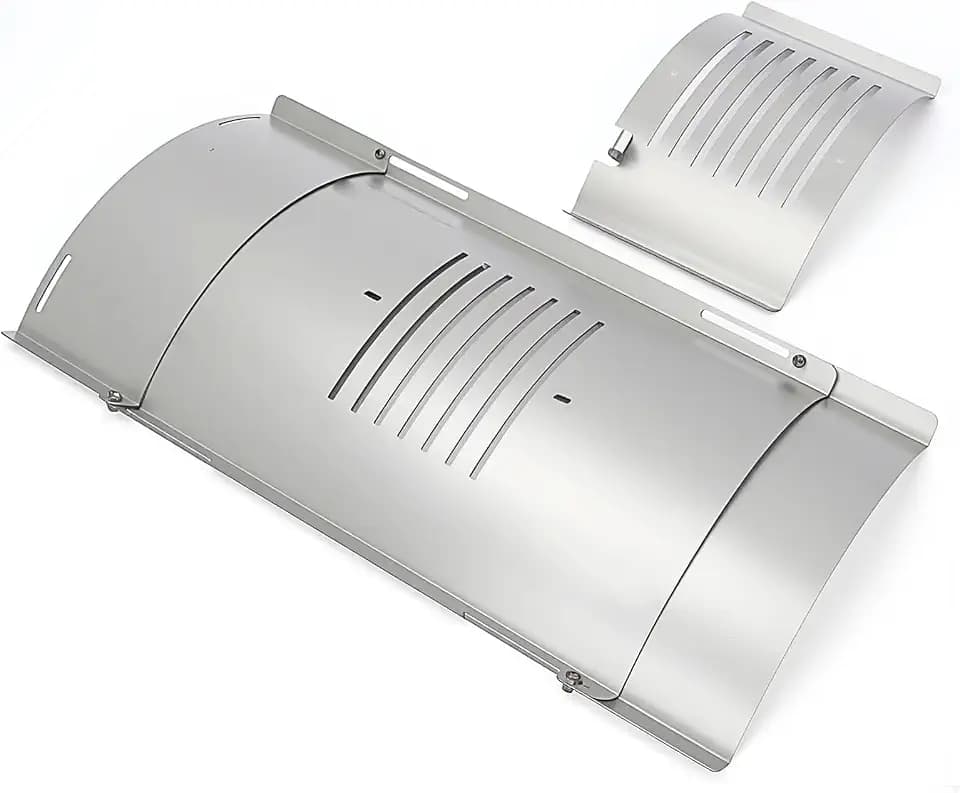 Flame Broiler Kit for Pit Boss PB1600 PB1150 PB1000 PB850 PB820 PB700 Series Pellet Grills, Adjustable Flame Broiler Slide Cover and Bottom Kit, Grill Replacement Parts for Pit Boss Smoker, 2Pcs