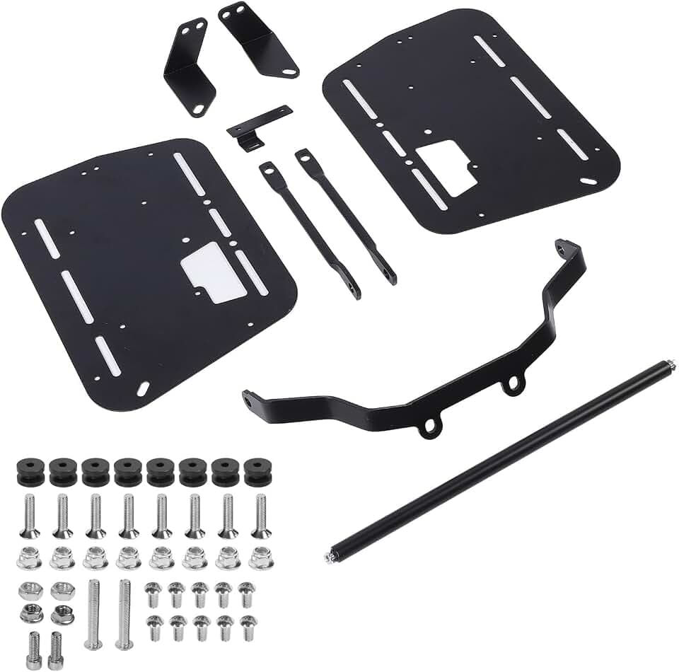 Luocute Motorrad-Seitenkoffer-Halterung, Robuste Seitenkästen aus Aluminiumlegierung, Schnellverschluss-Montagesatz, Universeller Motorrad-Gepäckträger für 18 L, 28 L, 35 L, 38 L Koffer