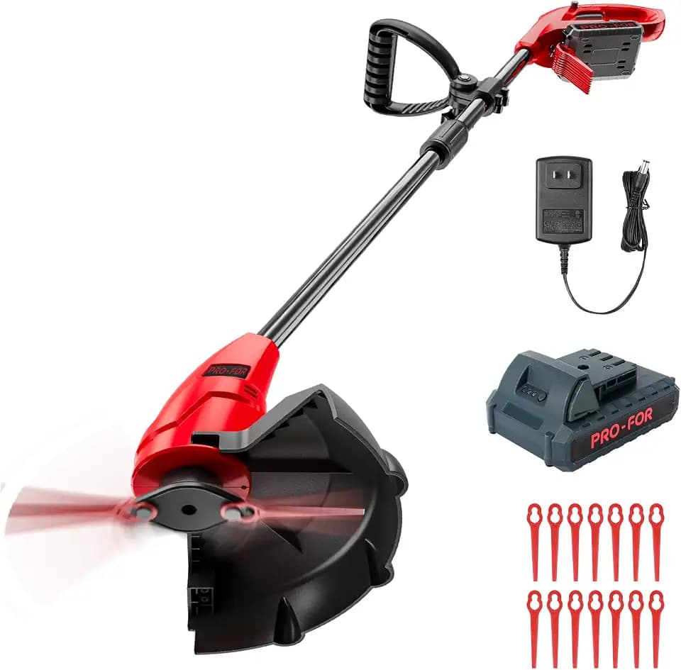 20V Cordless Grass Trimmer & Edger, Battery and Charger