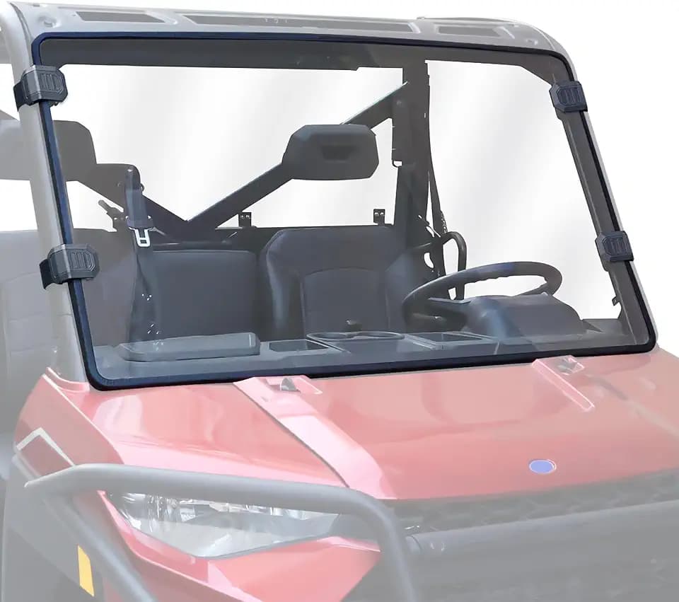 StarknightMT Full Front Windshield Compatible with Polaris Ranger XP 1000