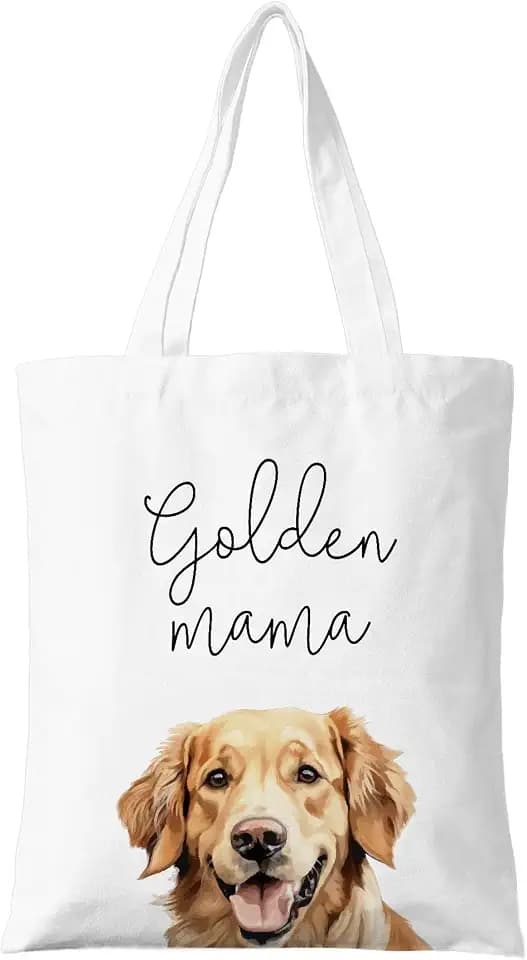 Dog Mama Canvas Tote Bag for Women, Dogs Lover Gift for Dog Mom, Cute Gifts For Birthday Christmas.