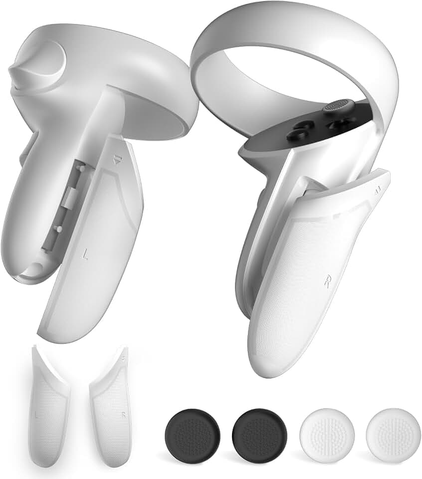 Battery Covers for Meta Quest 2 Controller,DUXICEPIN Replacement Battery Covers kits,Granular non-slip design,Replacement Parts Accessories,Compatible with Oculus Quest 2 Controller
