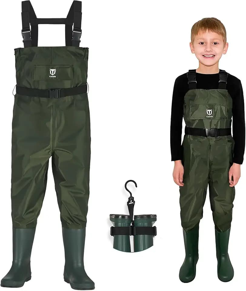 TIDEWE Chest Kids Waders, Waterproof Lightweight for Fishing Hunting