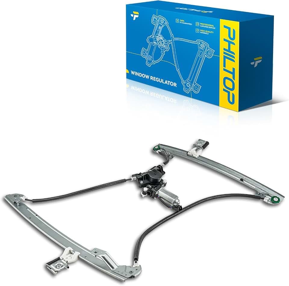 PHILTOP Front Left Power Window Regulator w/Motor for Grand Caravan 04-07