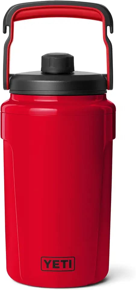 YETI Silo Half Gallon Insulated Chug Cap Water Jug – Leakproof, Lightweight Sports Bottle with Fence Hook Handle – Keeps Drinks Ice-Cold – Ideal for Gym, Sports & Tournaments, Rescue Red