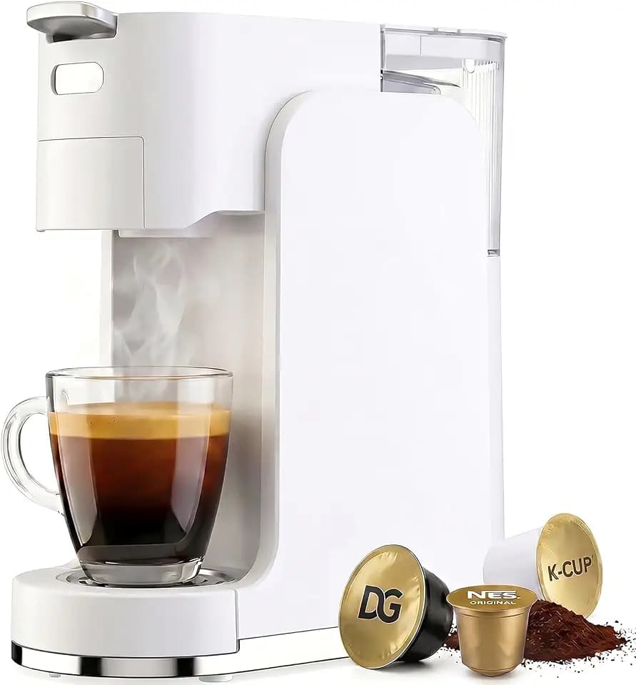 Single Serve Coffee Maker 4 in 1, Hot and Iced Espresso Maker