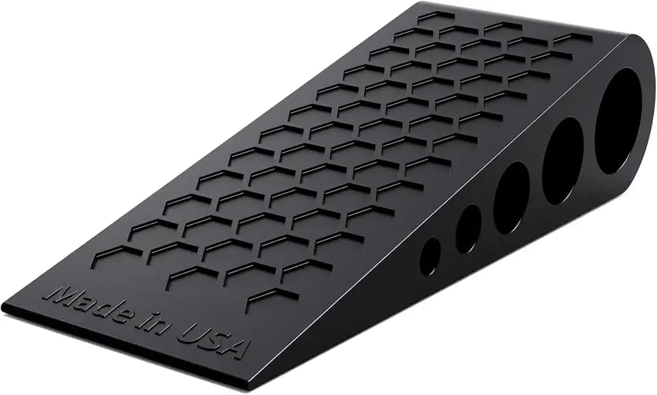 Door Stoppers for Bottom of Door Premium Floor Rubber Door Stop Wedge Made in USA Heavy Duty Honeycomb Design for Carpet, Tile, Ideal for Home, School, Commercial, Black