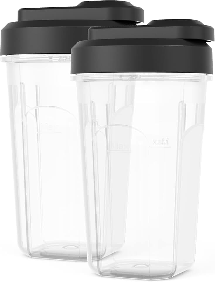 AEG ATBS1 Take-away-Flaschen (2x 0,3 Liter Flasche, Trinkverschluss, spülmaschinenfest, BPA-frei, passend für SB3, SB4 und CB4 Standmixer, transparent)