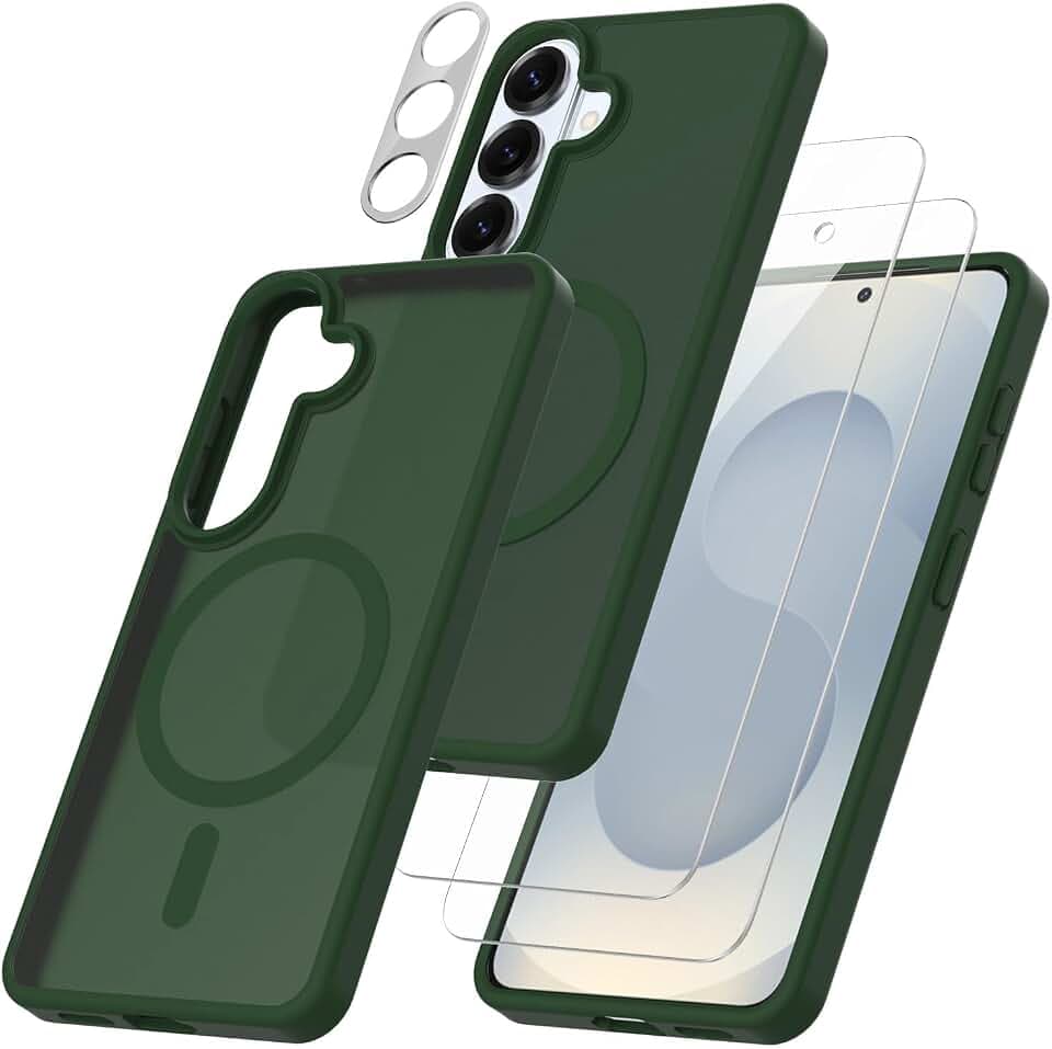 Magnetisch Hülle für Samsung Galaxy A57 5G,Grün