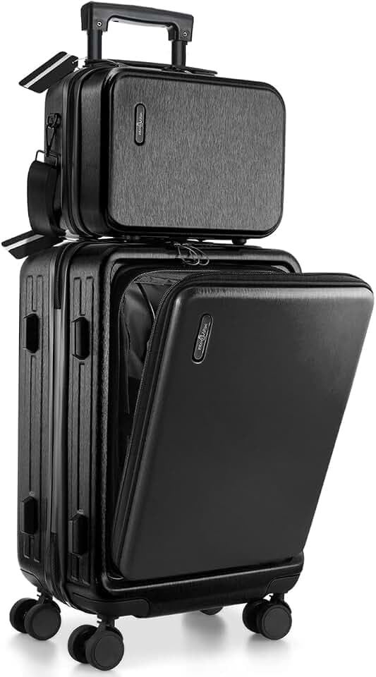 TRAVELARIM 20 Inch Carry On Luggage 22x14x9 Airline Approved Suitcase