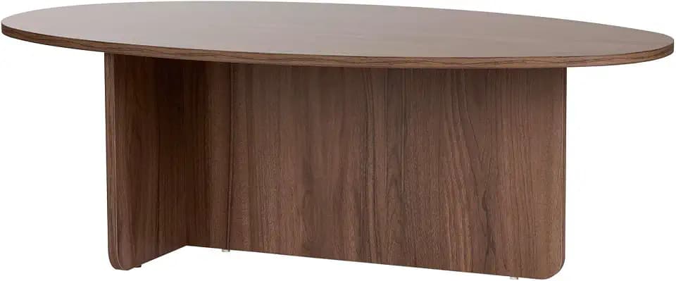 Eleganter Couchtisch in Walnuss, 120 x 65 x 40 cm | 100% melaminbeschichtete Spanplatte, 18 mm dick | stilvoll & funktional für Moderne Wohnräume