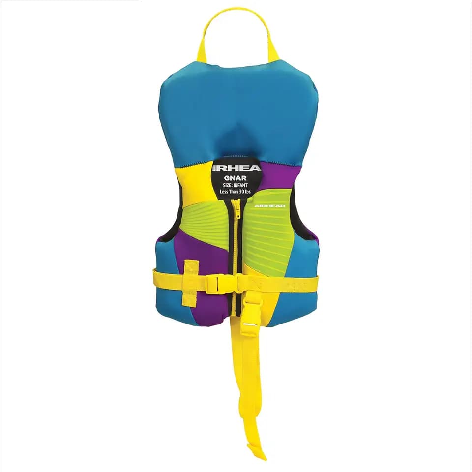 Airhead Gnar Neolite Kwik-Dry Life Jacket - USCG Approved Type III PFD Life Vest, Lightweight Flexible Fit for Boating, Tubing & Watersports, Quick-Dry Soft Material