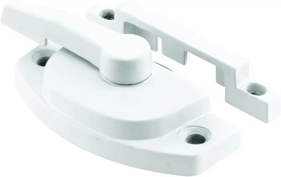 Prime-Line Vinyl Window Sash Lock, 2-1/16 in. Hole Centers, White (1 Set)